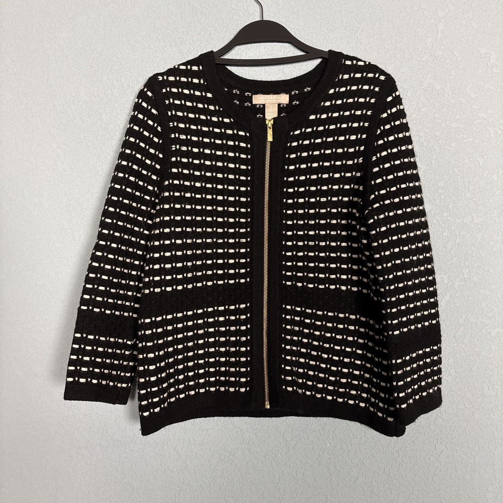 Banana Republic Merino Wool Cashmere Full Zip Cardigan/Sweater Jacket Sz S Woven